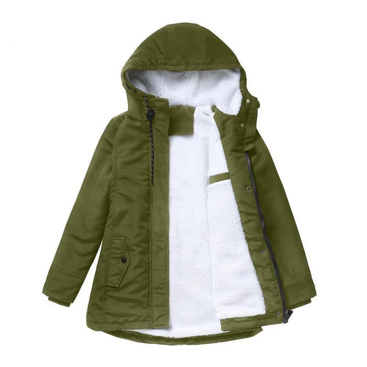 AMINA | Thick Winter Coat with Hood and Quilted Lining for Winter Warmth