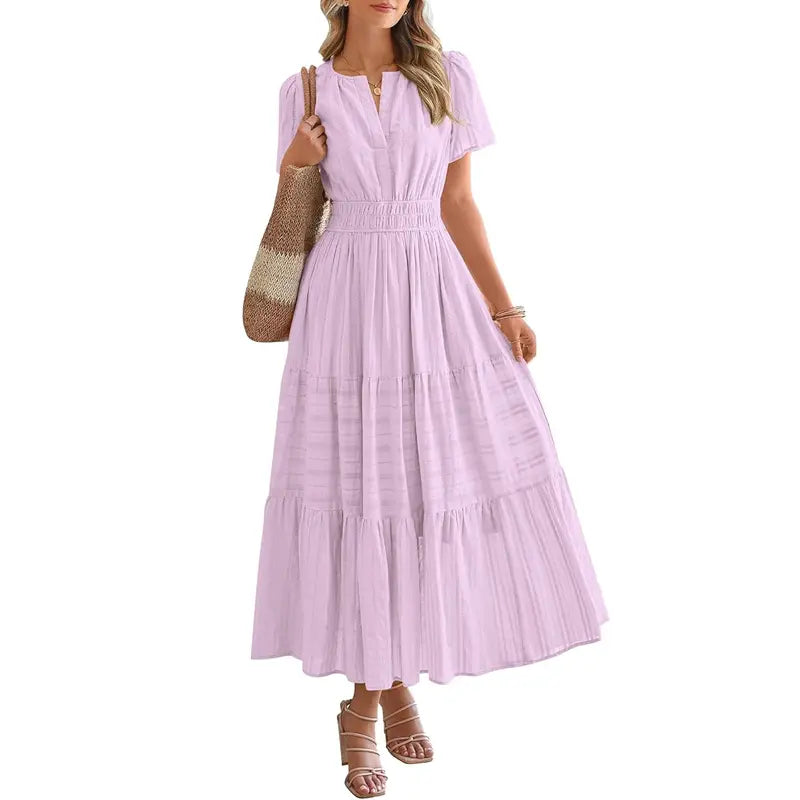 HELENA | Casual Summer V-Neck Maxi Dress