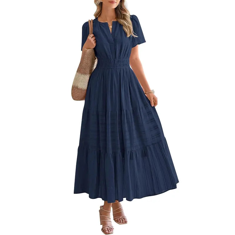 HELENA | Casual Summer V-Neck Maxi Dress