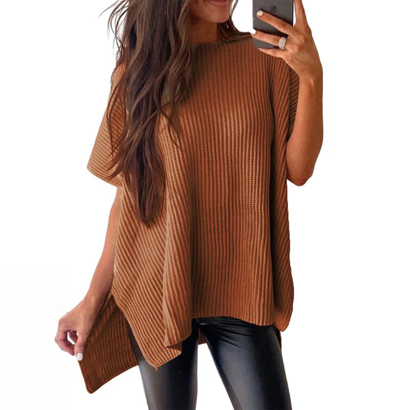 JANINE | Women Quarter Zip Rib Knit Pullover Sweater