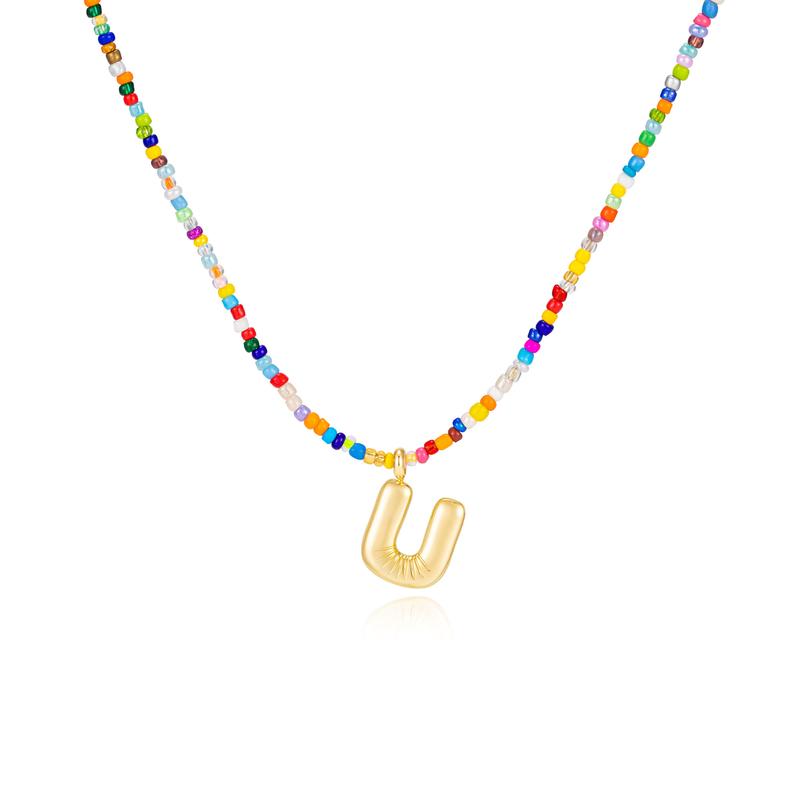 MACY | Colorful Bubble Letter Necklace