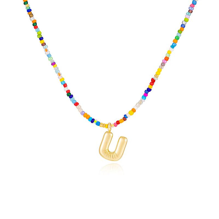 MACY | Colorful Bubble Letter Necklace