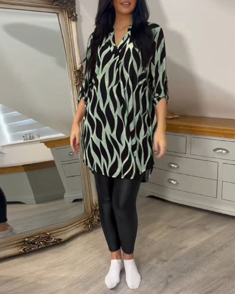 ALEXANDRA | Printed Loose-Fit Top