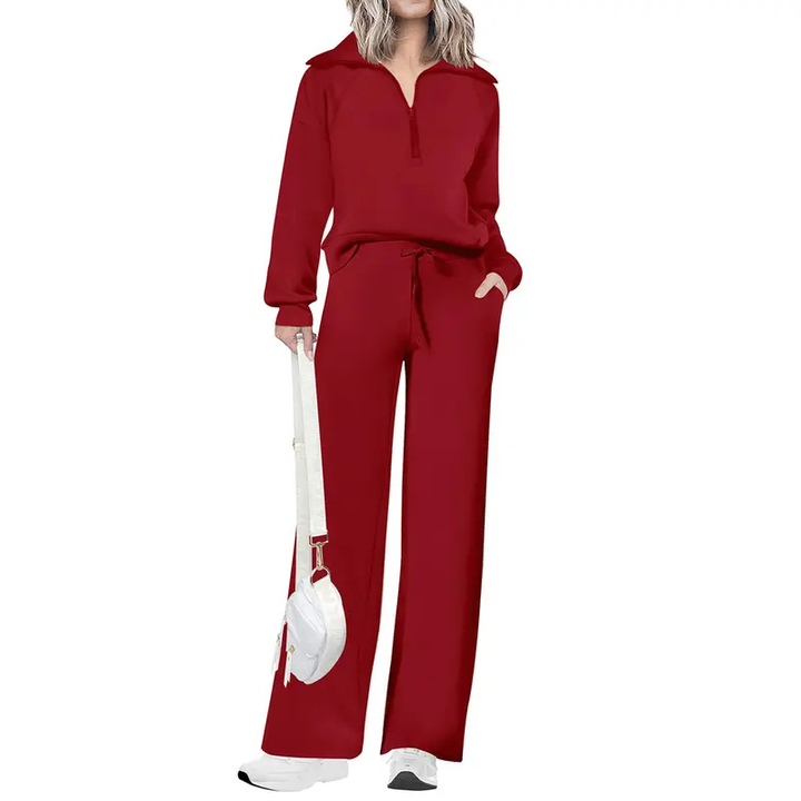 MARA | Casual Matching Sweatshirt and Wide Leg Pants Set