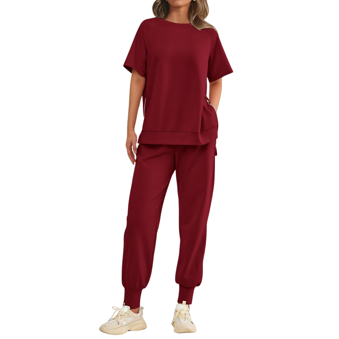 HILARIA | Casual Bishop Sleeve Notched Neck Set