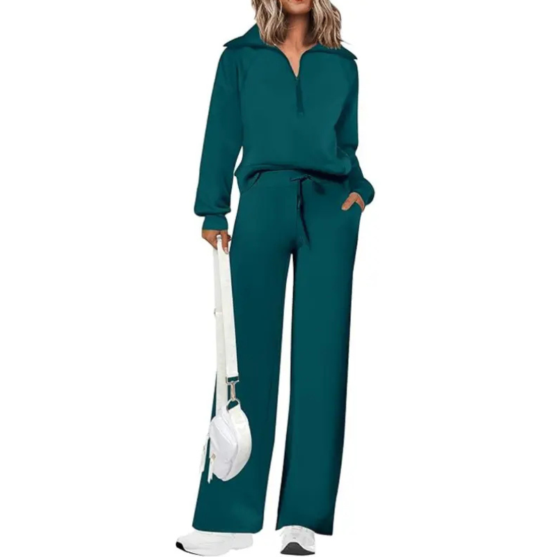 MARA | Casual Matching Sweatshirt and Wide Leg Pants Set