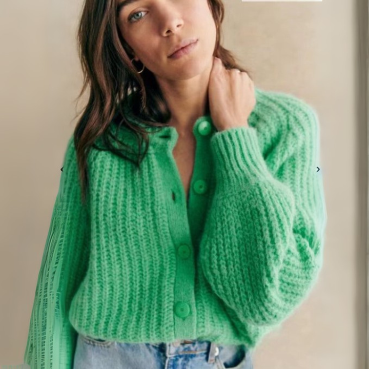 ELOWEN | Comfy Plain Button Down Long Sleeve Round Neck Cardigan
