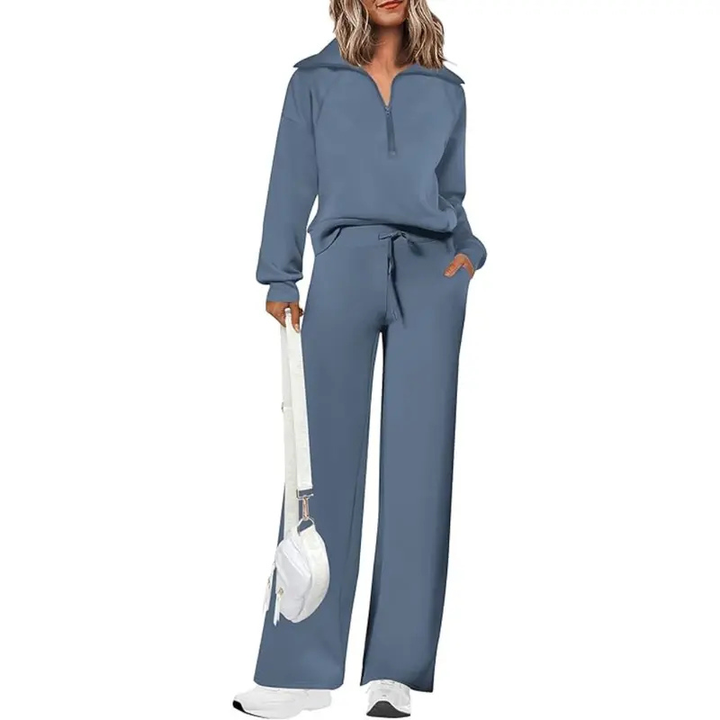 MARA | Casual Matching Sweatshirt and Wide Leg Pants Set