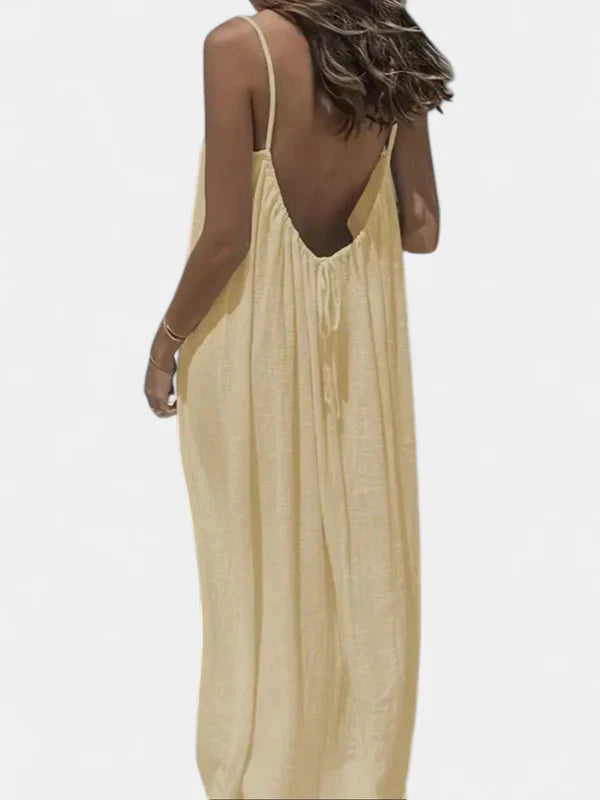 BRITTANY | Elegant Sleeveless Cami Lounge Dress