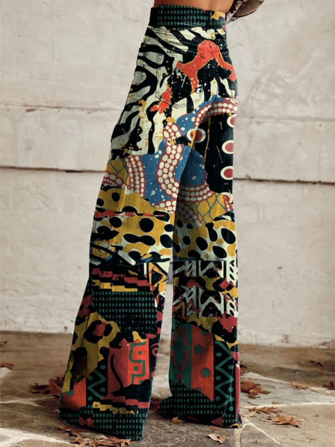 FELICITY | Artistic Print Wide-Leg Pants