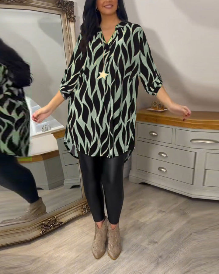 ALEXANDRA | Printed Loose-Fit Top