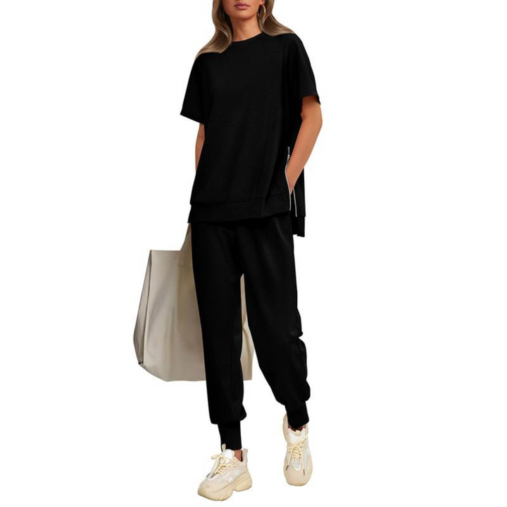 HILARIA | Casual Bishop Sleeve Notched Neck Set