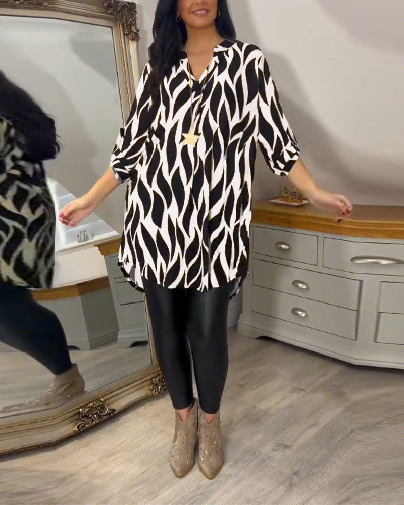 ALEXANDRA | Printed Loose-Fit Top