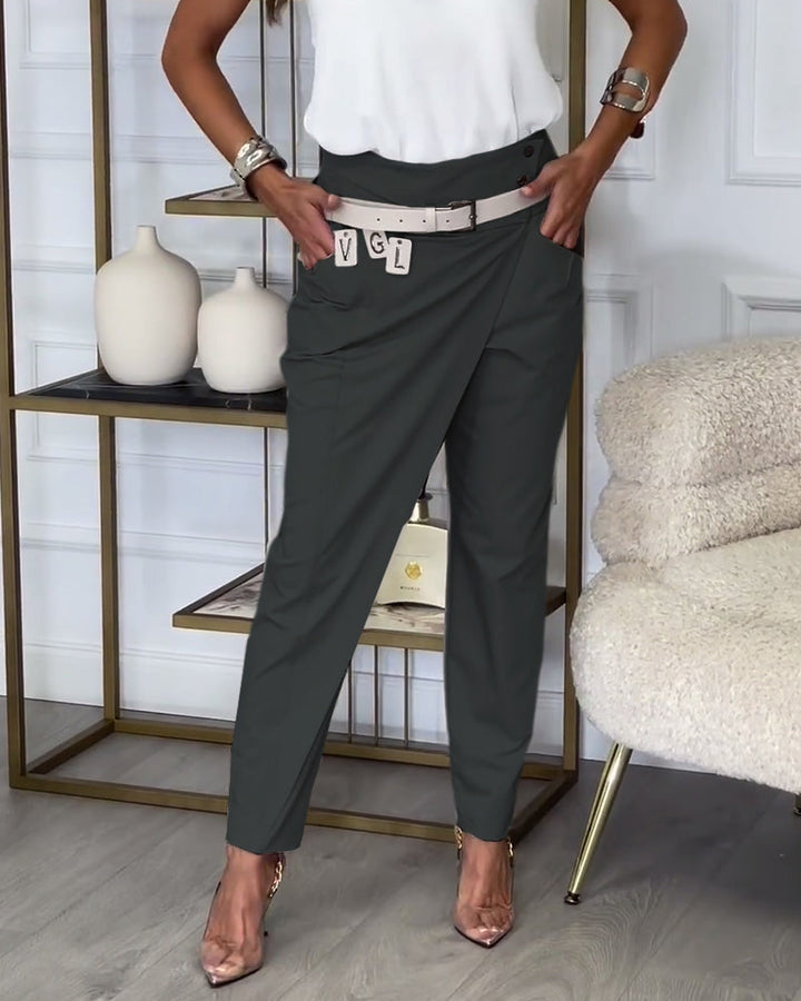 EMILIA | High-Waist Pants + Free Belt
