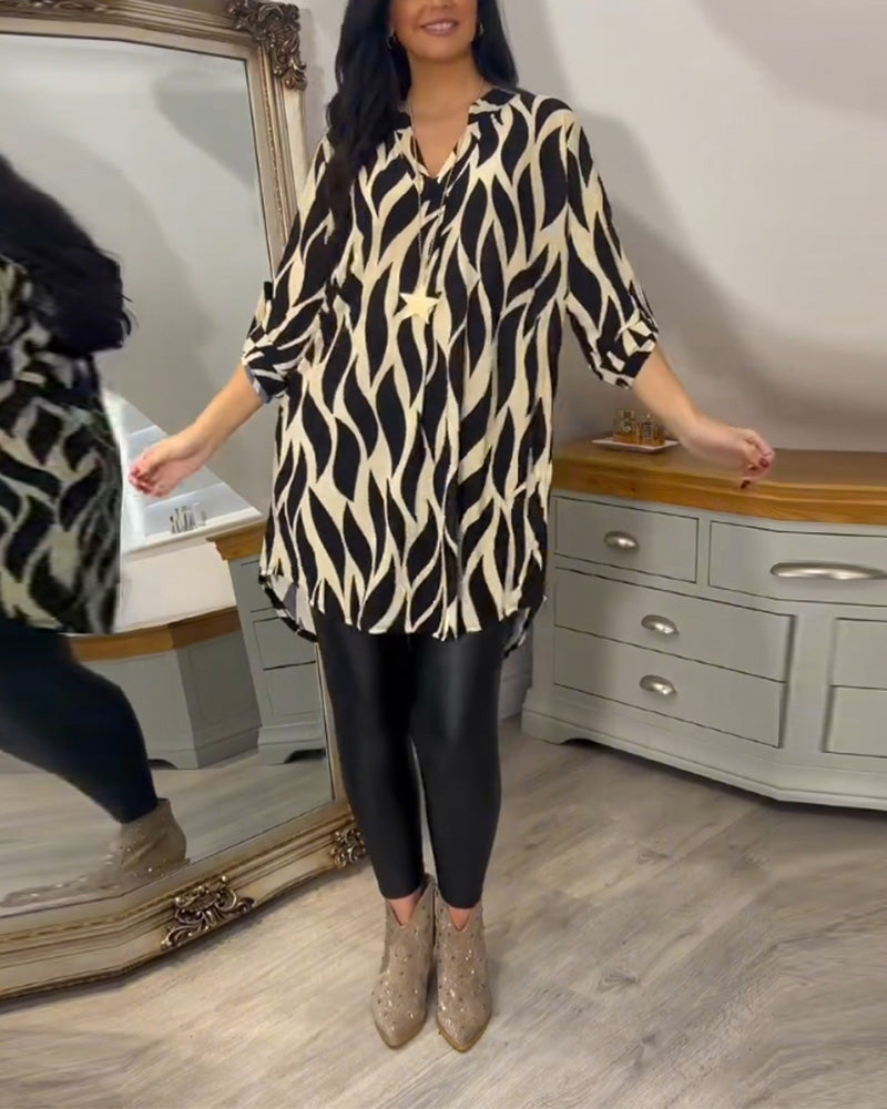 ALEXANDRA | Printed Loose-Fit Top