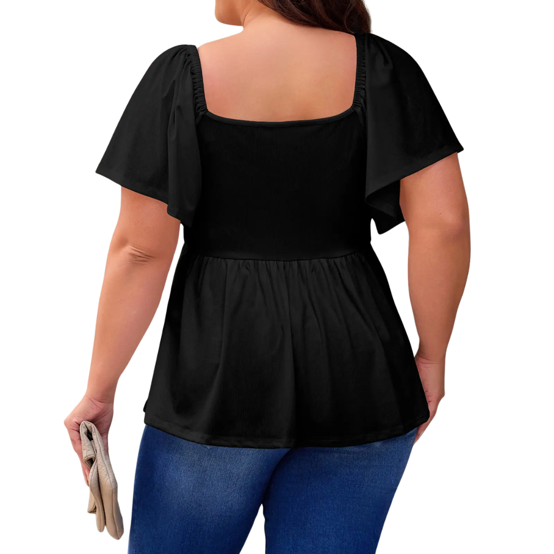 SERENE | Stylish Plus Size Sweetheart Neck Blouse
