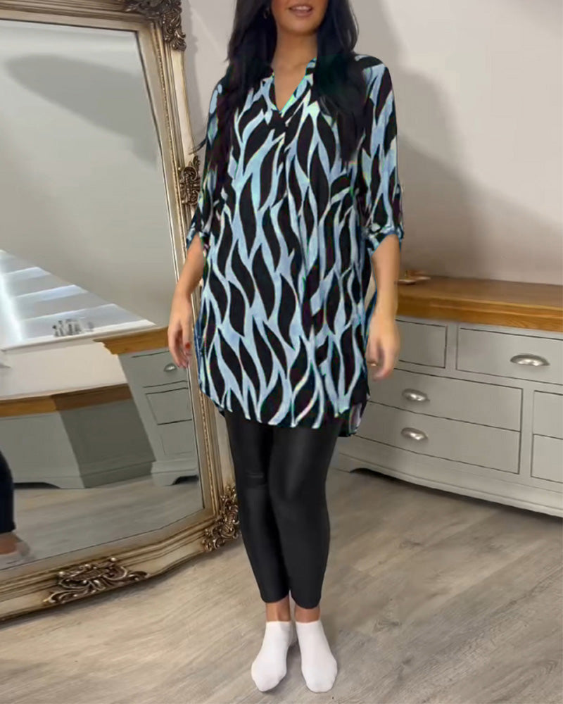 ALEXANDRA | Printed Loose-Fit Top