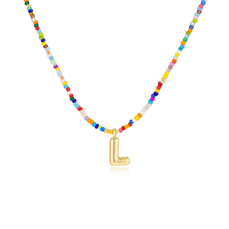 MACY | Colorful Bubble Letter Necklace