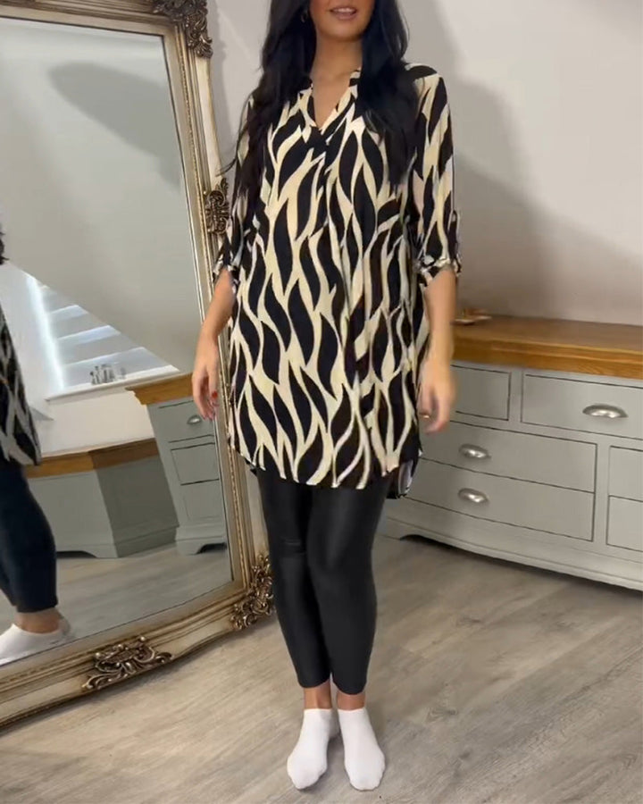 ALEXANDRA | Printed Loose-Fit Top