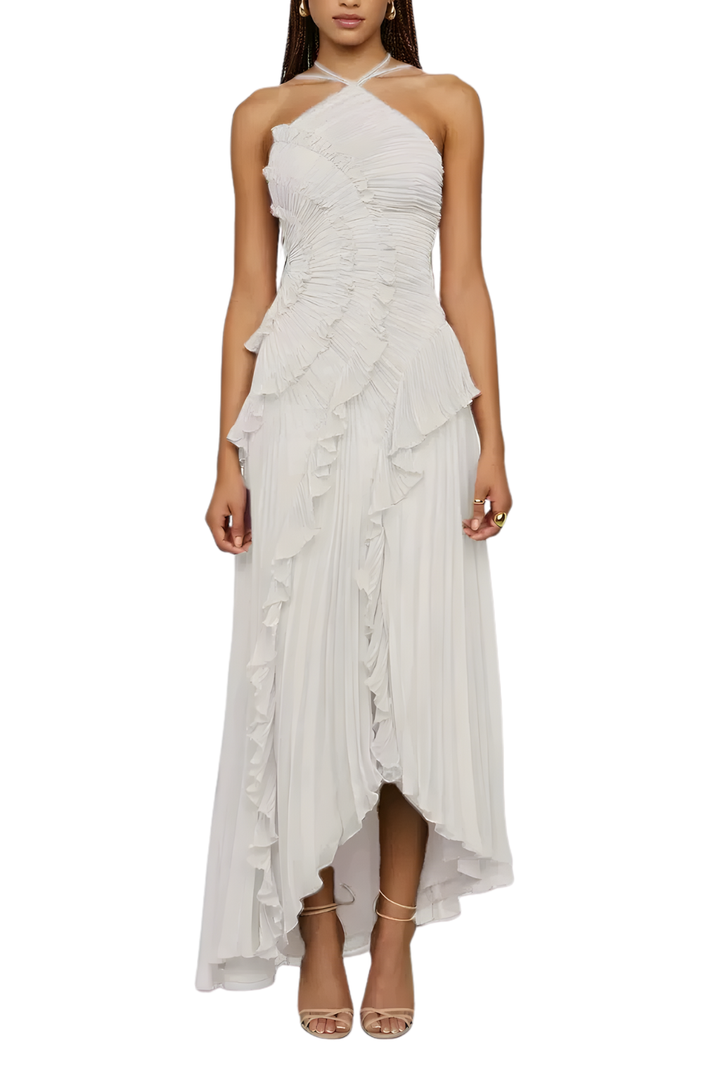 AMY | Sexy Ruffle Halter A-Line Dress