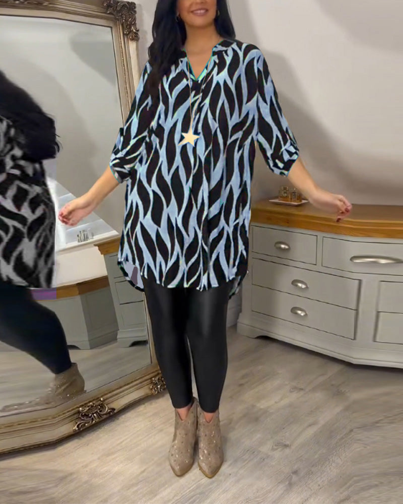 ALEXANDRA | Printed Loose-Fit Top