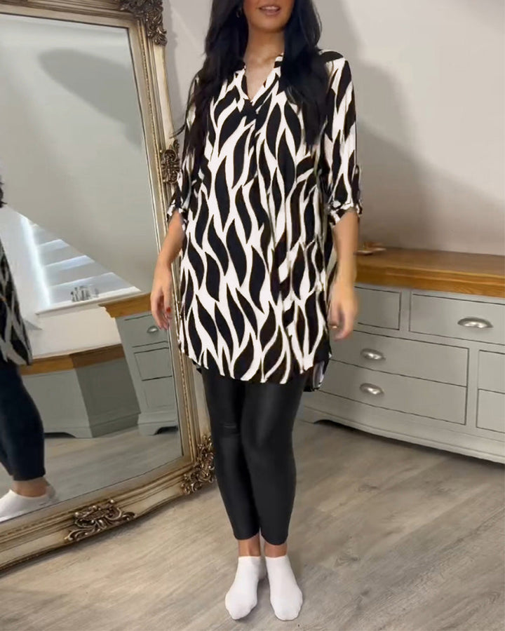 ALEXANDRA | Printed Loose-Fit Top