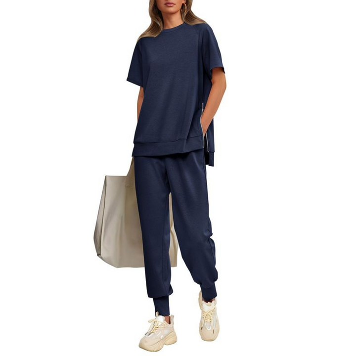 HILARIA | Casual Bishop Sleeve Notched Neck Set