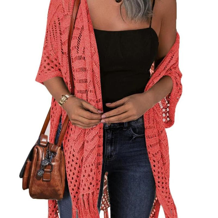 ZARELLA | Comfy Summer Hollow Tassel Outwear
