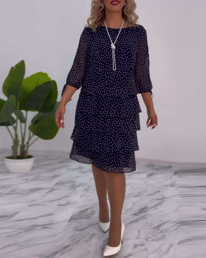ELINA | Dotted Elegance Dress