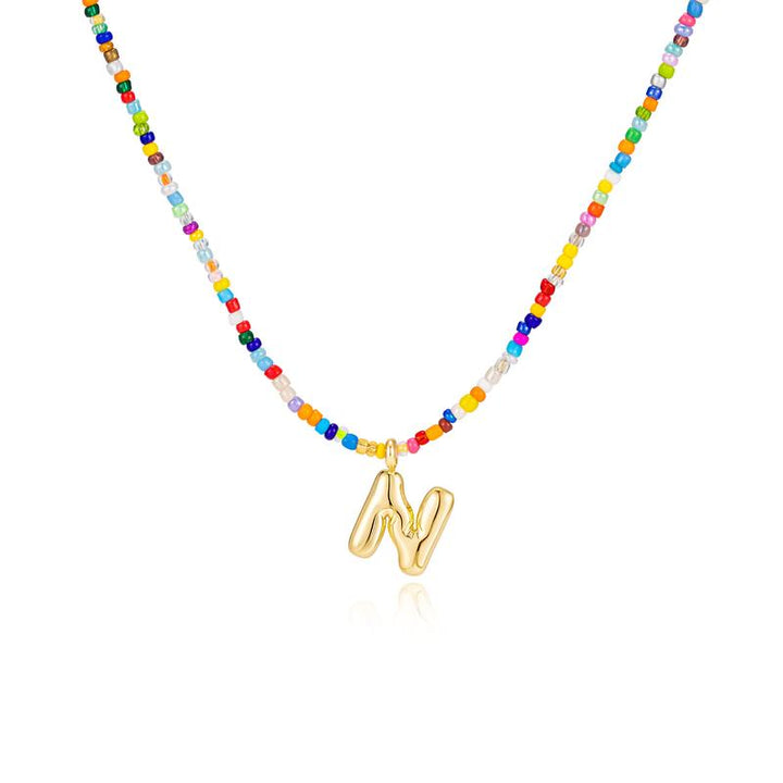 MACY | Colorful Bubble Letter Necklace