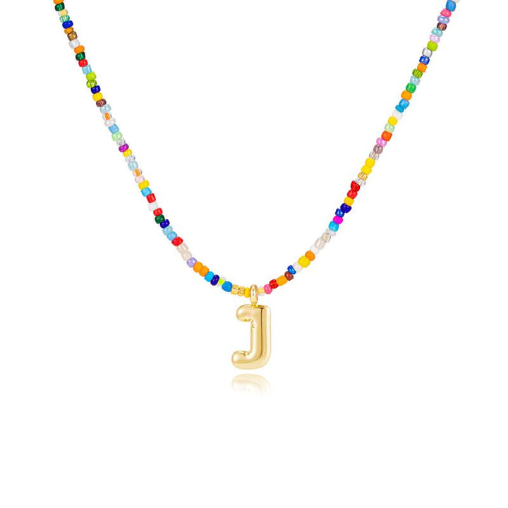 MACY | Colorful Bubble Letter Necklace