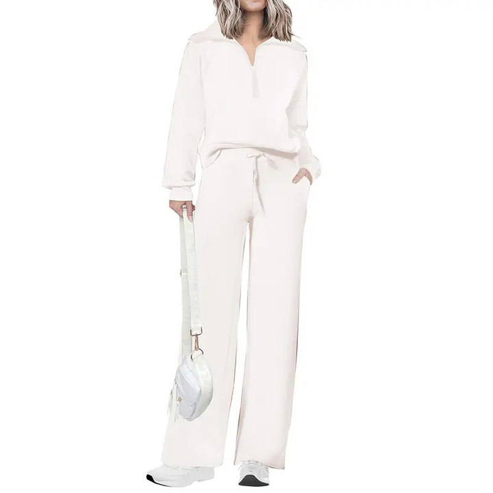 MARA | Casual Matching Sweatshirt and Wide Leg Pants Set