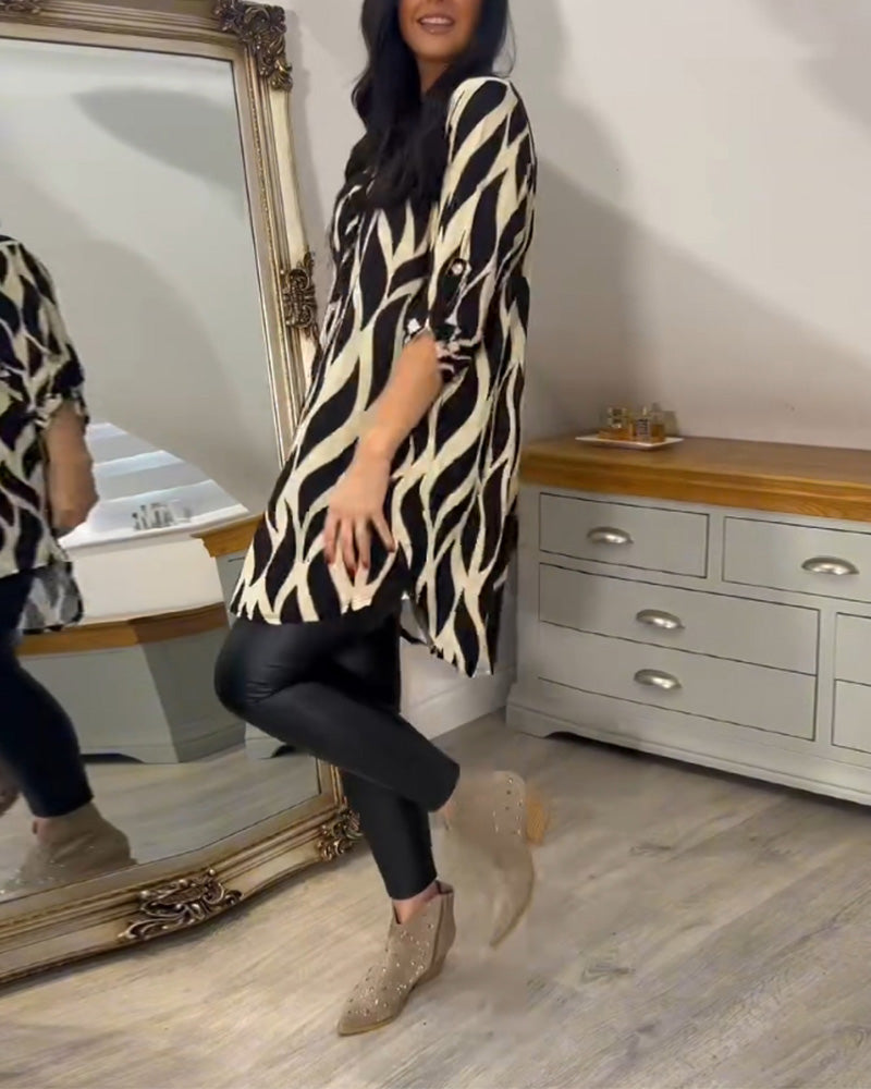 ALEXANDRA | Printed Loose-Fit Top