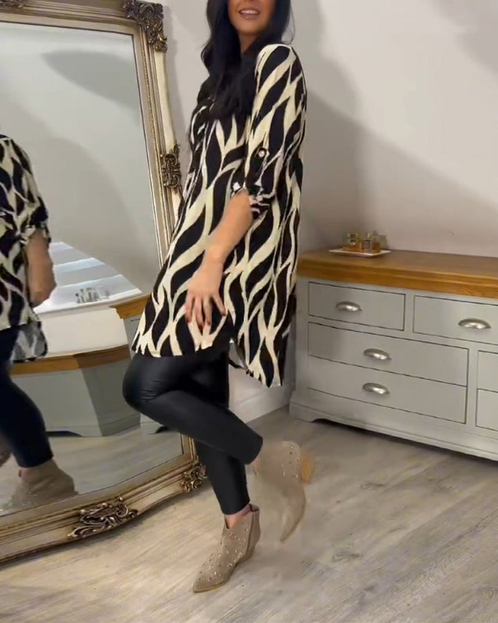 ALEXANDRA | Printed Loose-Fit Top