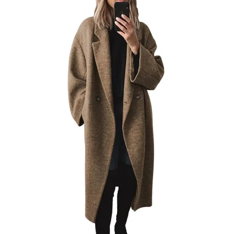 JERA | Double-Breasted Long Wool Coat