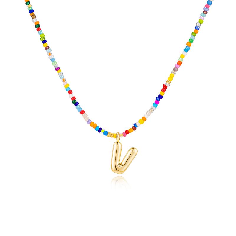 MACY | Colorful Bubble Letter Necklace