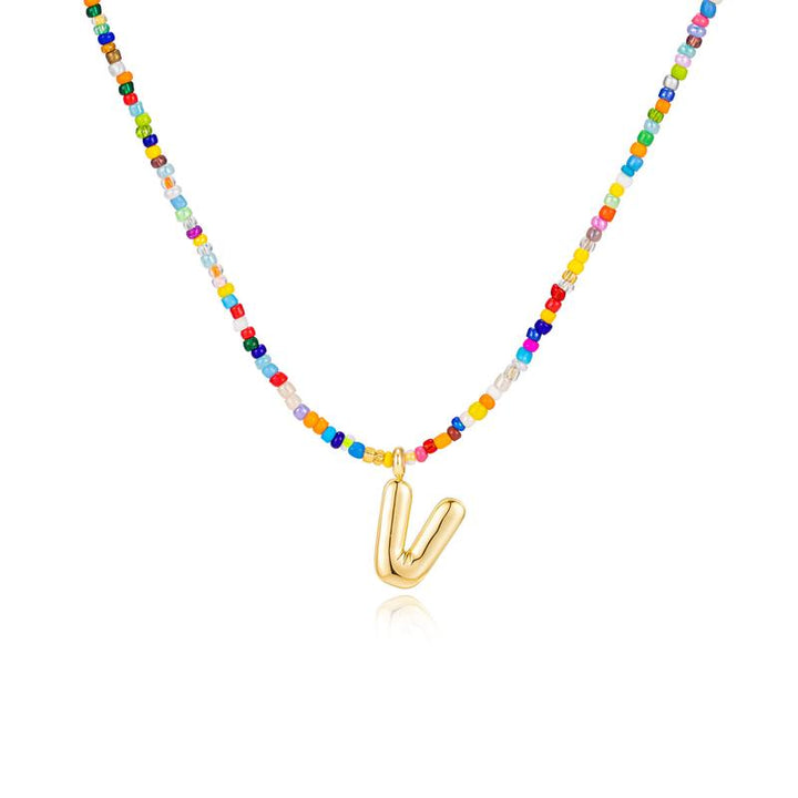 MACY | Colorful Bubble Letter Necklace