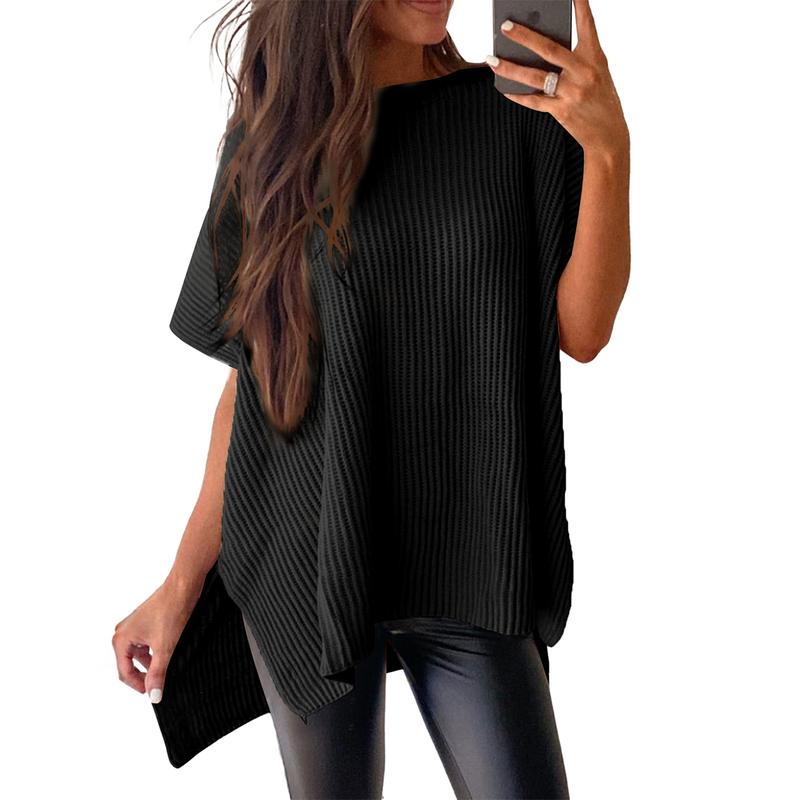 JANINE | Women Quarter Zip Rib Knit Pullover Sweater