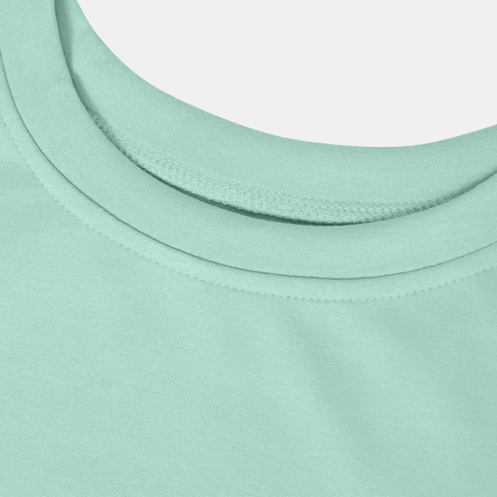 Women's Scalloped Hem Oversized Crewneck Sweatshirt