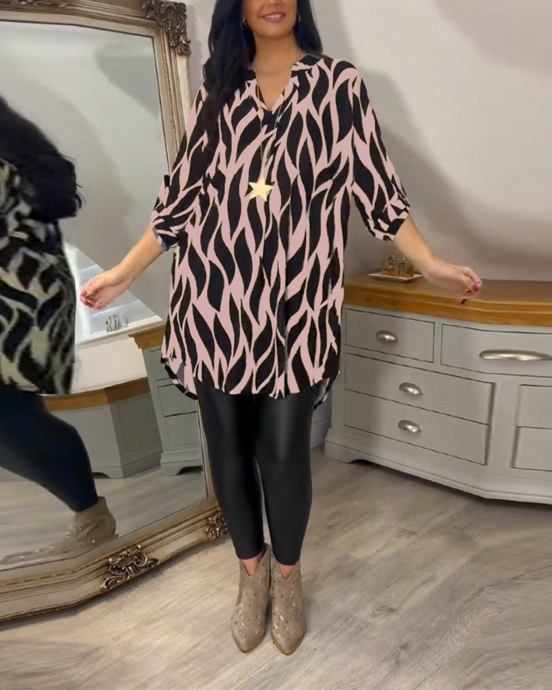 ALEXANDRA | Printed Loose-Fit Top