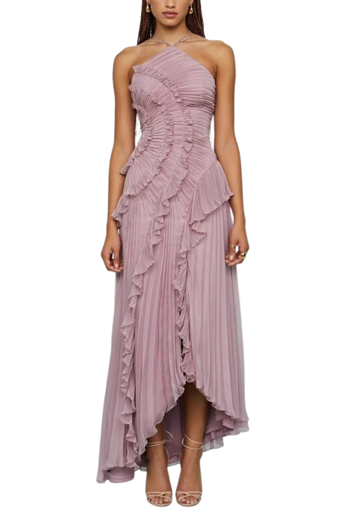 AMY | Sexy Ruffle Halter A-Line Dress