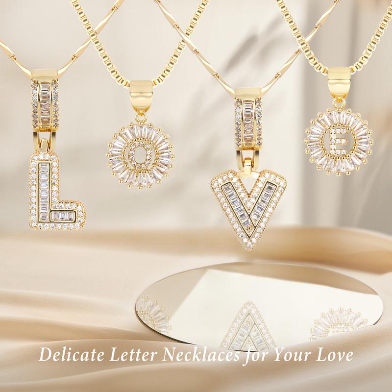 AISHA | Elegant 2-Pack Initial Letter Pendant Necklaces