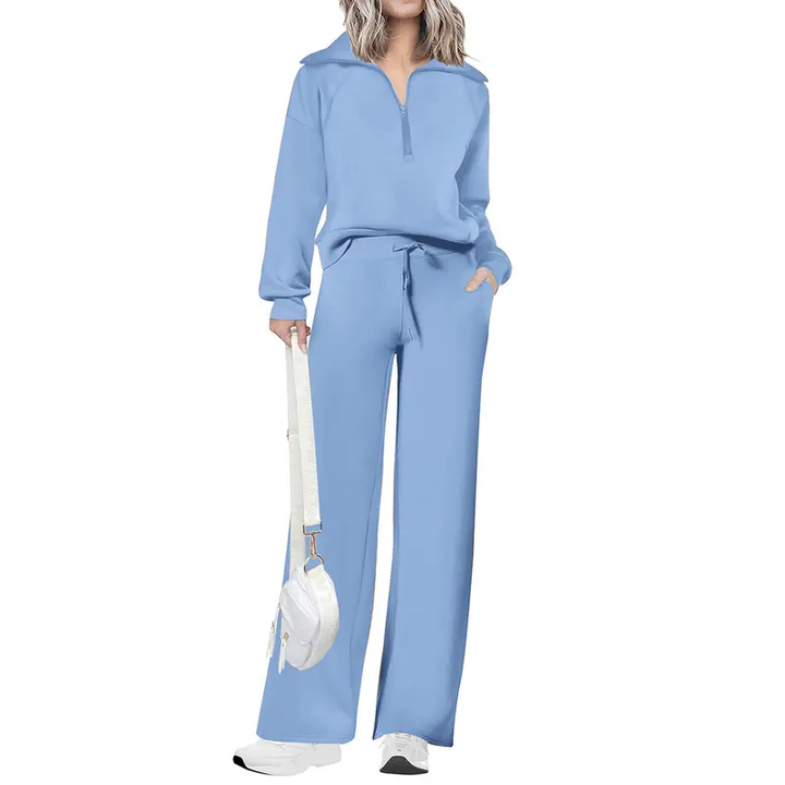 MARA | Casual Matching Sweatshirt and Wide Leg Pants Set