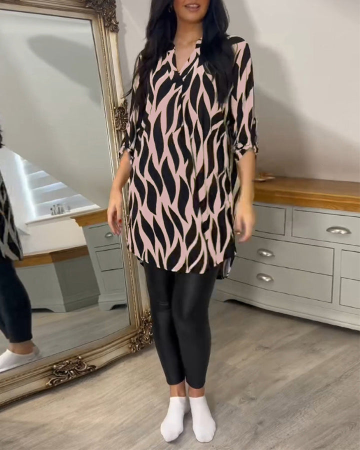 ALEXANDRA | Printed Loose-Fit Top