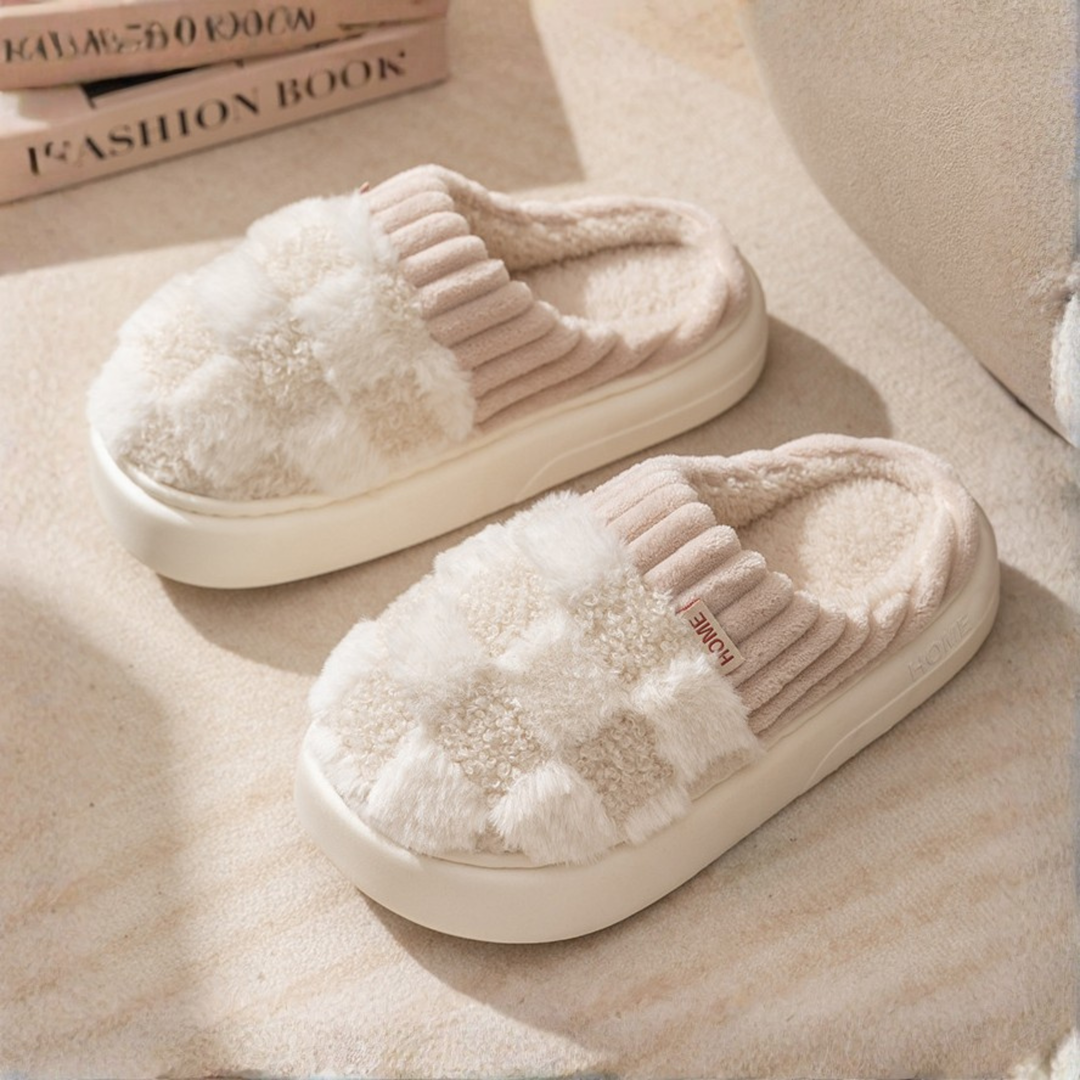 DAMINI | Comfy Fluffy Indoor Plush Non-Slip Slippers