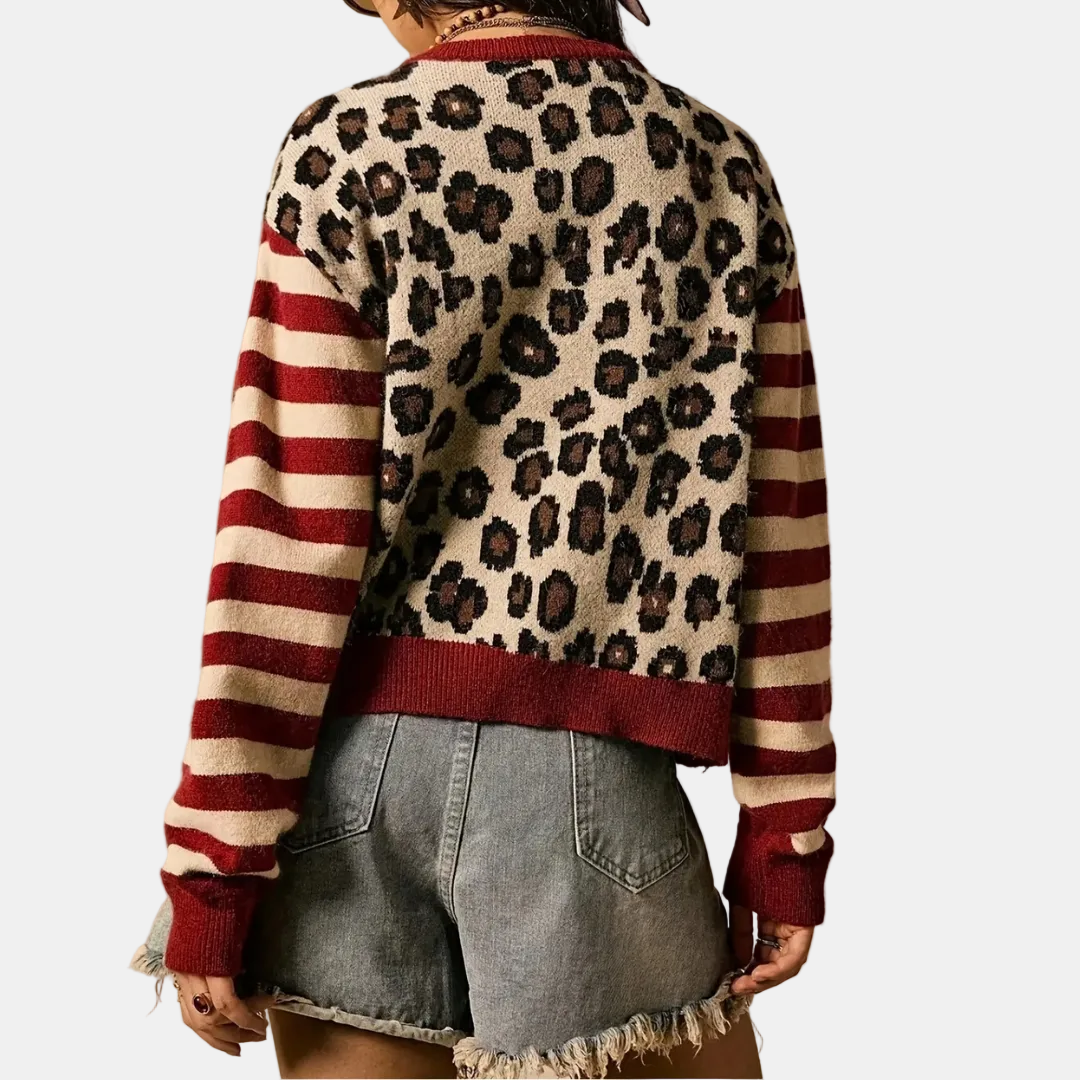 Women's Button Front Drop Shoulder Cropped Cardigan Sweater