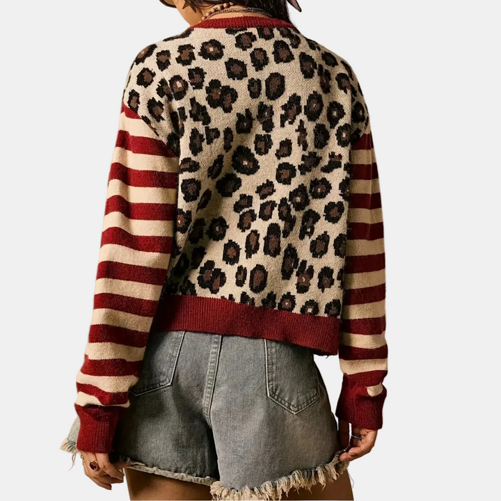 Women's Button Front Drop Shoulder Cropped Cardigan Sweater