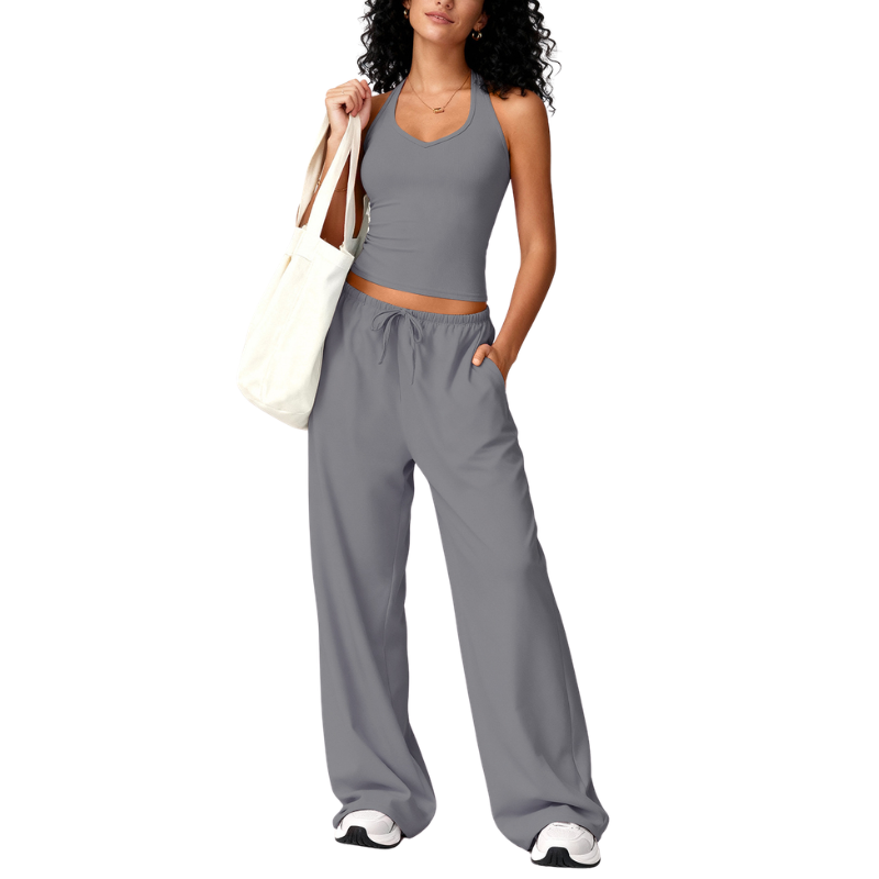 ELLIANA | Sporty Two Piece Gym Workout Set