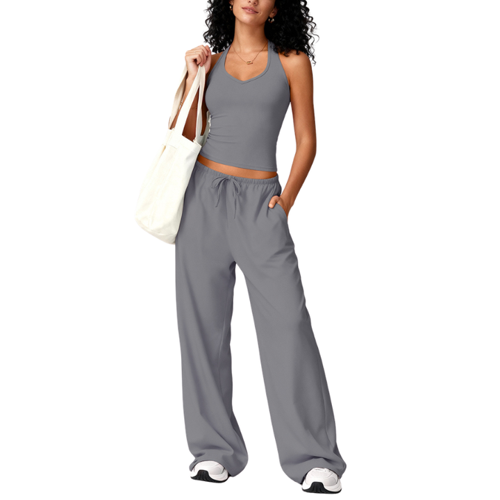 ELLIANA | Sporty Two Piece Gym Workout Set