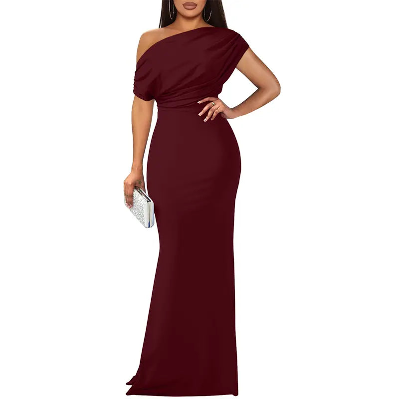 ROSELYN | Elegant Off-Shoulder Bodycon Evening Gown